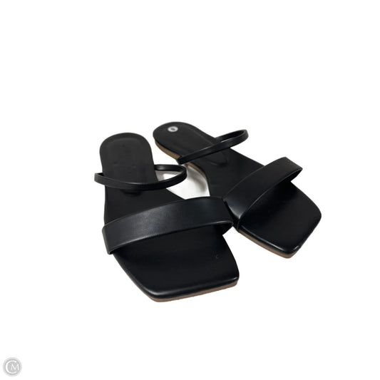 Sandals Flats By Clothes Mentor In Black, Size: 8