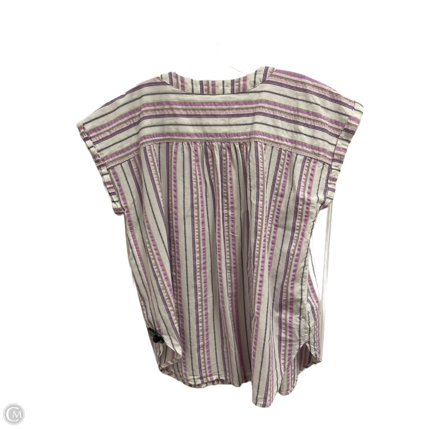 Top Sleeveless By Loft In Striped Pattern, Size: L
