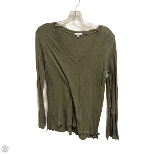 Top Long Sleeve Basic By Splendid In Green & Grey, Size: S