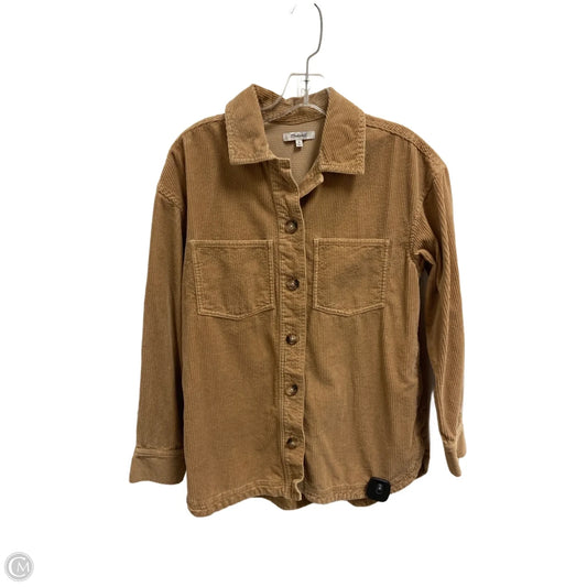 Jacket Shirt By Madewell In Tan, Size: Xs