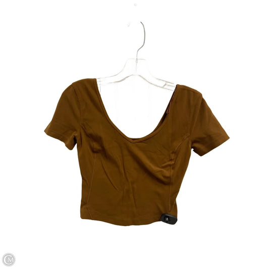 Athletic Top Short Sleeve By Lululemon In Brown, Size: S