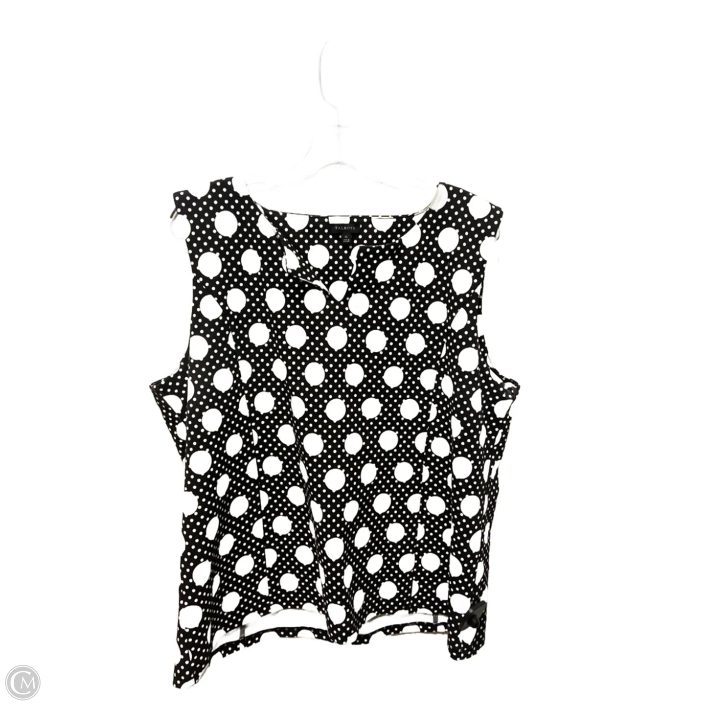 Top Sleeveless By Talbots In Polkadot Pattern, Size: Xl