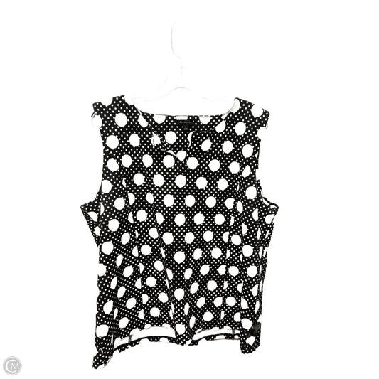 Top Sleeveless By Talbots In Polkadot Pattern, Size: Xl