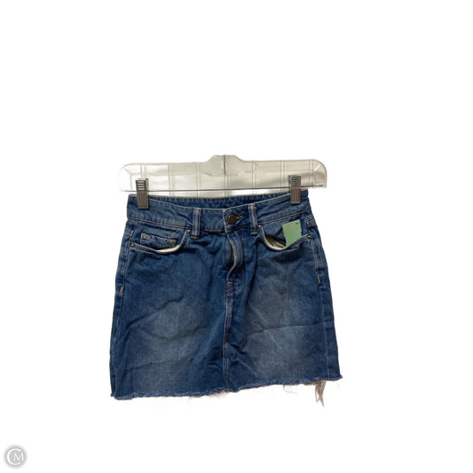 Skirt Designer By All Saints In Blue Denim, Size: 0
