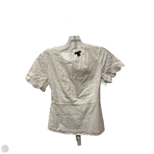 Top Short Sleeve By Ann Taylor In White, Size: Xs