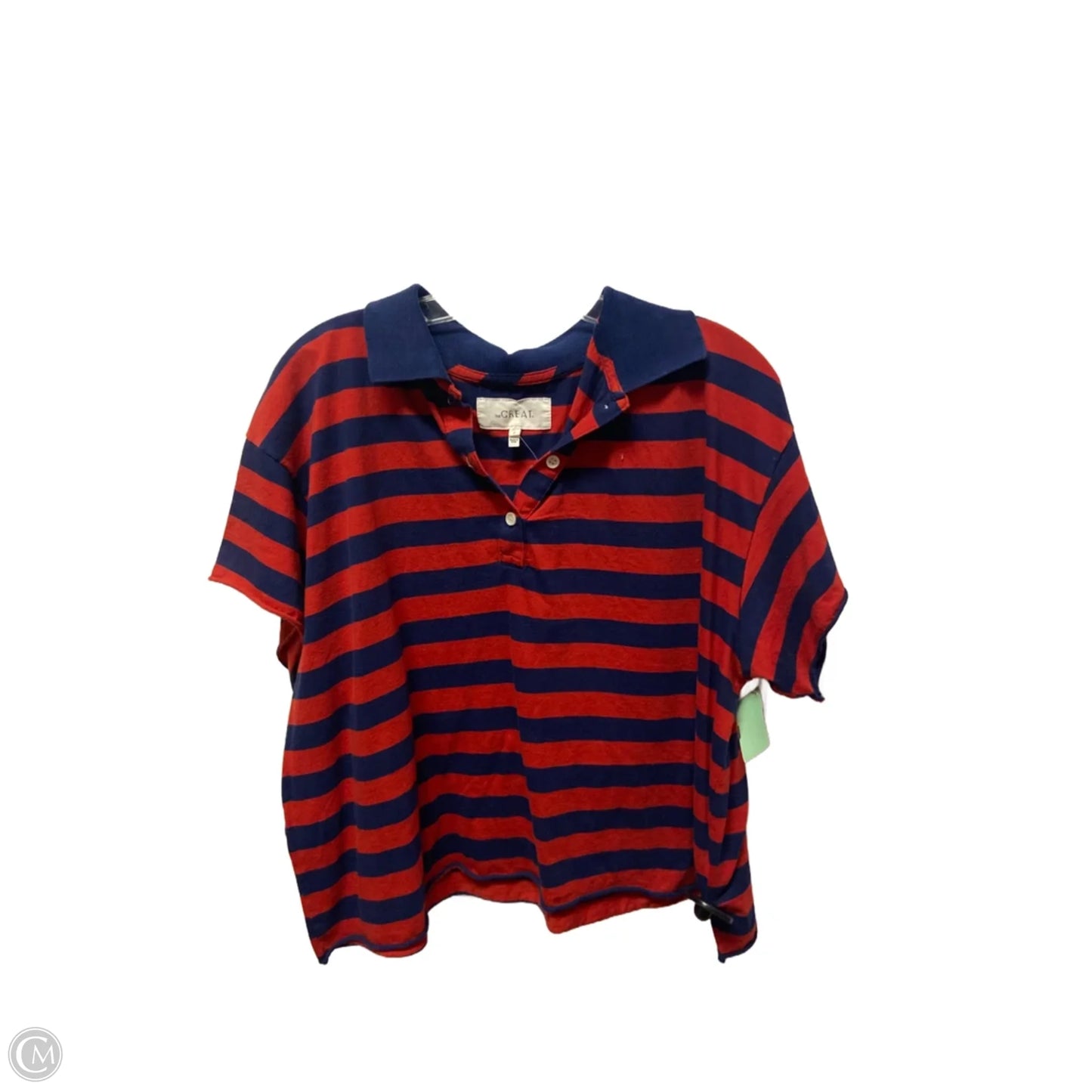 Top Short Sleeve By The Great. In Striped Pattern, Size: Xs