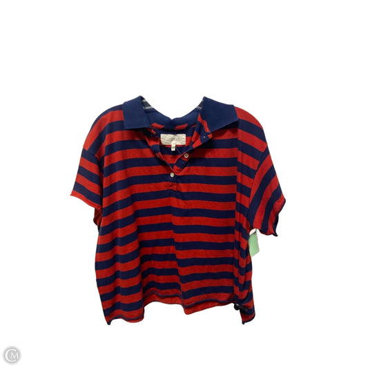 Top Short Sleeve By The Great. In Striped Pattern, Size: Xs