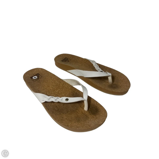 Sandals Flip Flops By Reef In White, Size: 9