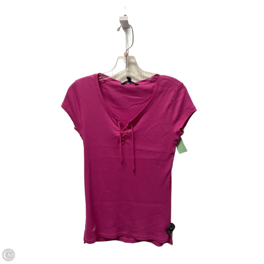 Top Short Sleeve By Lauren By Ralph Lauren In Pink, Size: S