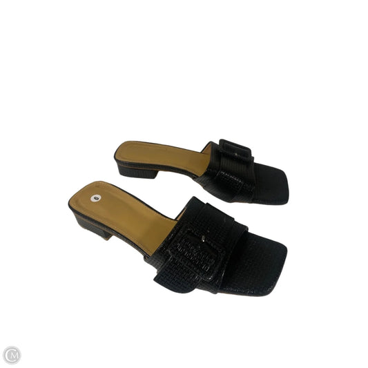 Sandals Heels Block By Clothes Mentor In Black, Size: 9