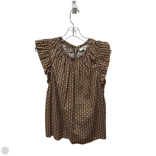 Top Sleeveless By Loft In Brown, Size: M