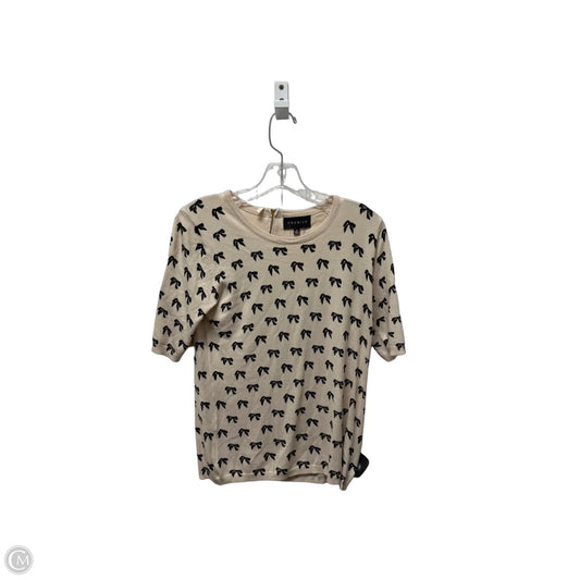 Top Short Sleeve By Premise In Beige, Size: S