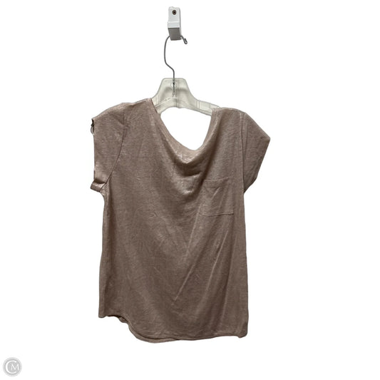 Top Short Sleeve By Loft In Beige, Size: S
