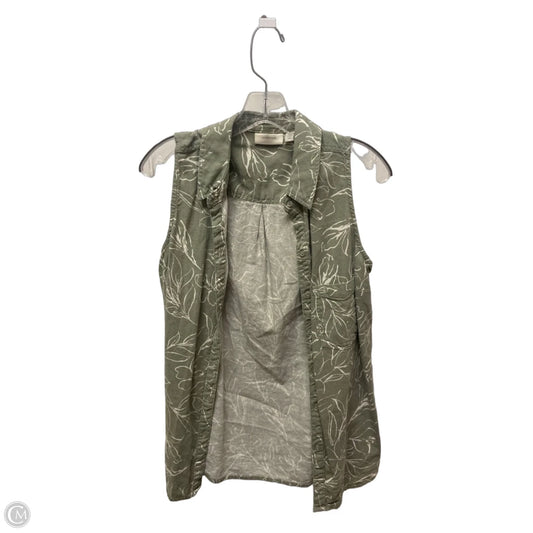 Top Sleeveless By Clothes Mentor In Green, Size: M