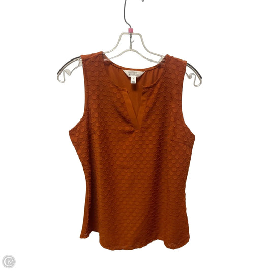 Top Sleeveless By Market & Spruce In Orange, Size: M