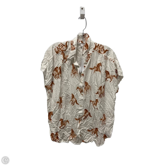 Top Short Sleeve By Jane And Delancey In White, Size: Xl