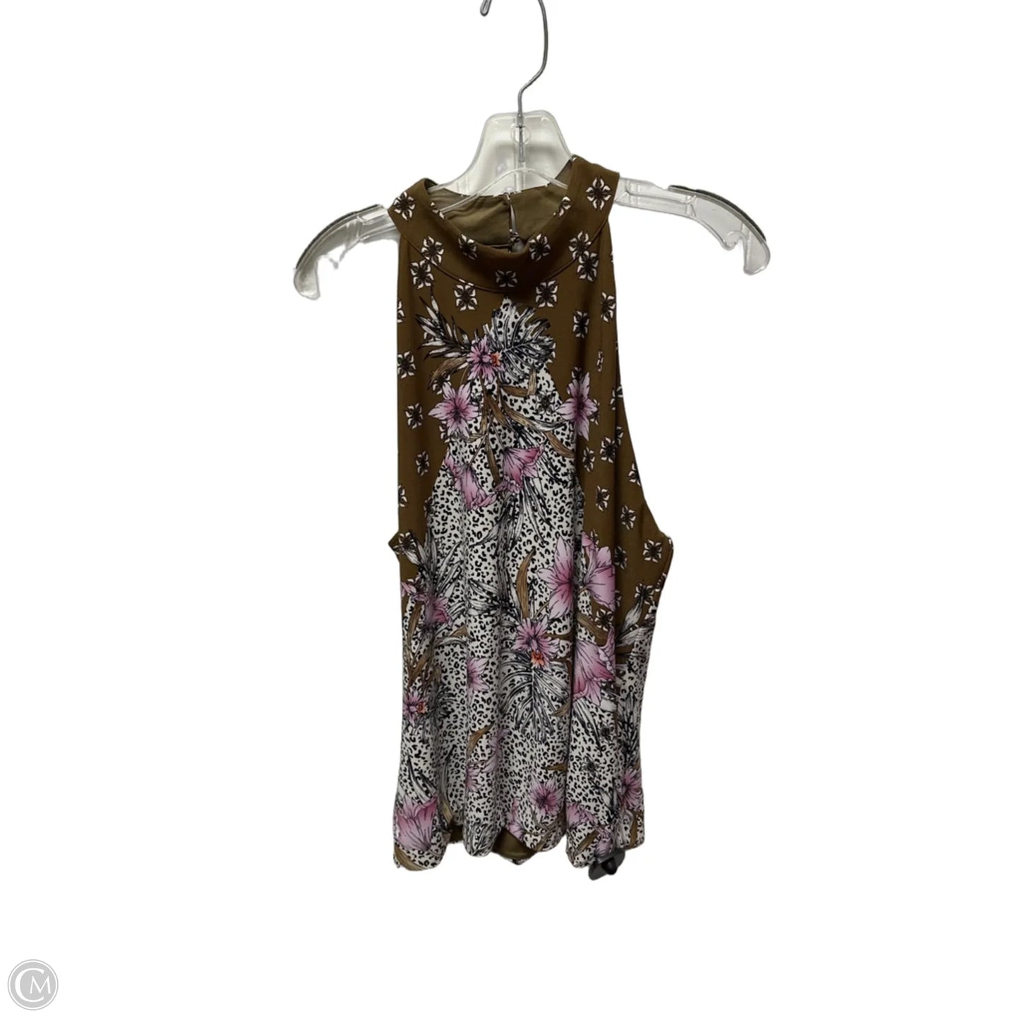 Top Sleeveless By White House Black Market In Animal Print, Size: L