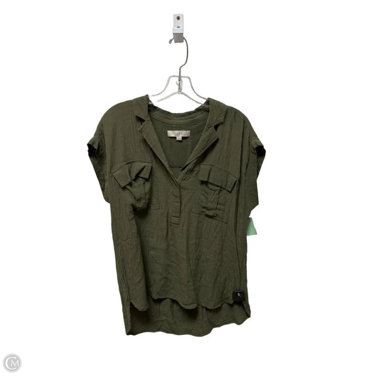 Top Sleeveless By Loft In Green, Size: S