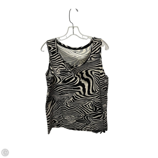 Top Sleeveless By Jones New York In Black & Cream, Size: Xl