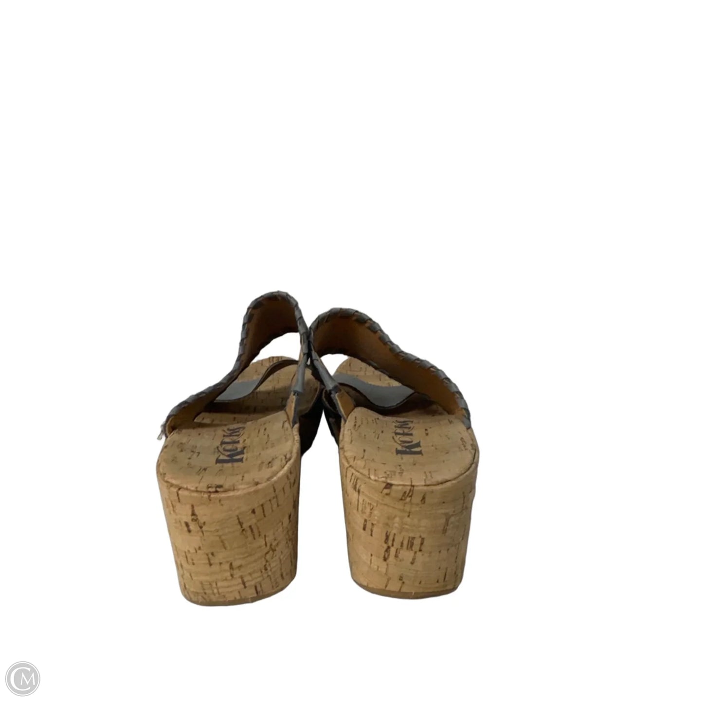 Sandals Heels Wedge By Korks In Grey, Size: 10