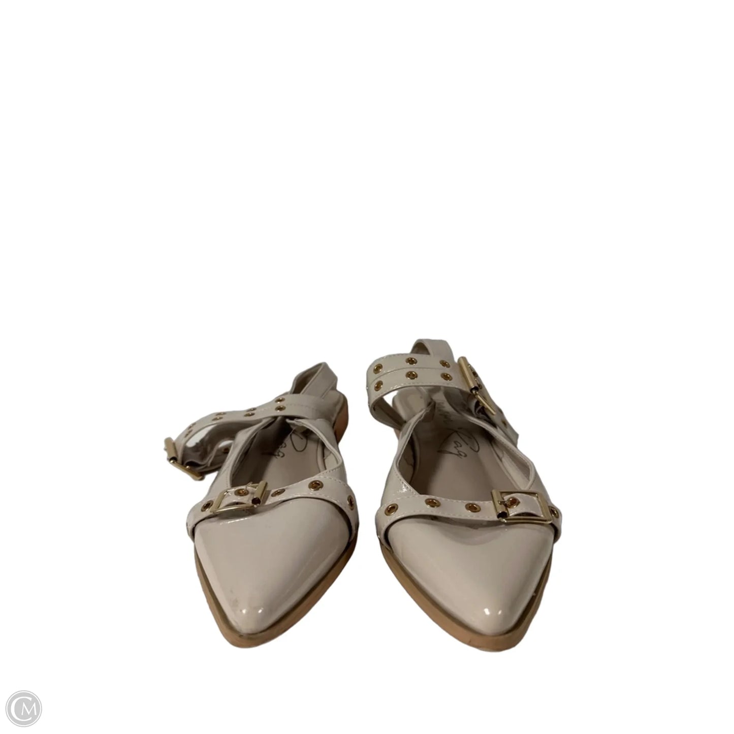 Shoes Flats By London In Cream, Size: 10