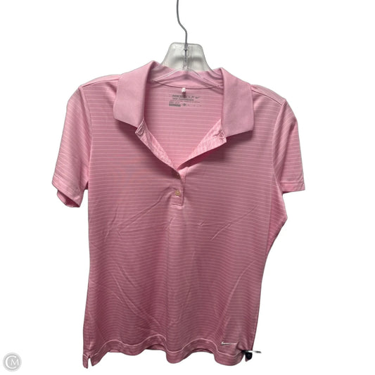 Athletic Top Short Sleeve By Nike Apparel In Pink, Size: M