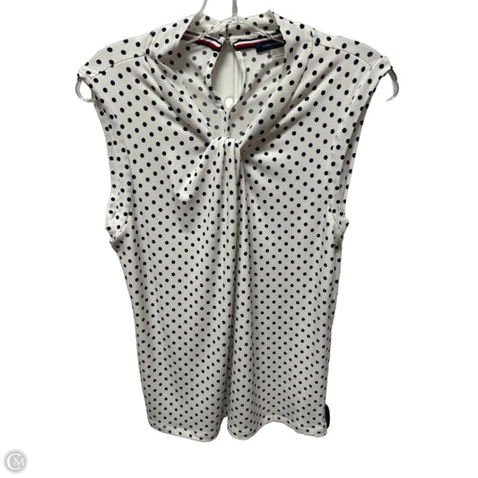 Top Sleeveless By Tommy Hilfiger In Polkadot Pattern, Size: M