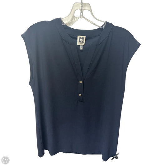 Top Sleeveless By Anne Klein In Navy, Size: S