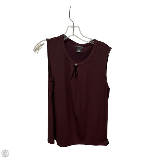 Top Sleeveless By Ann Taylor In Maroon, Size: M