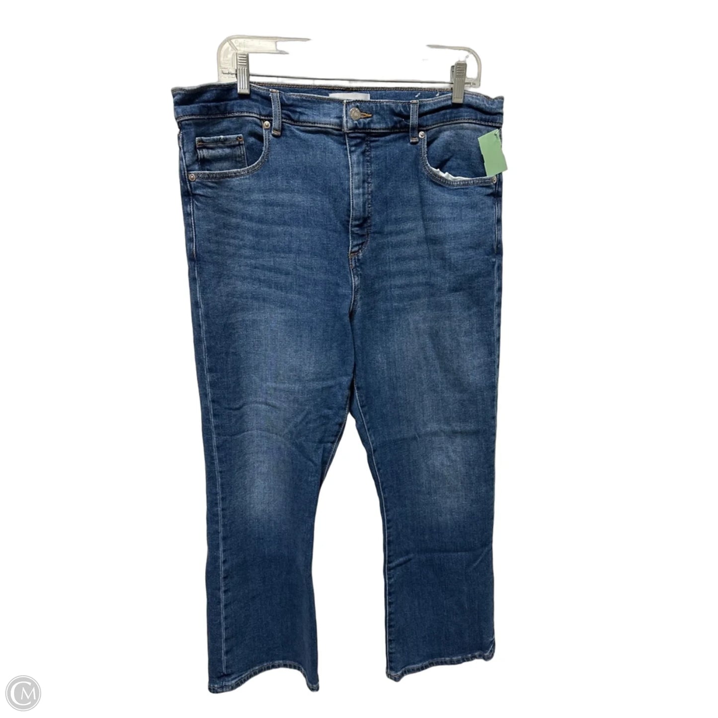 Jeans Cropped By Loft In Blue Denim, Size: 14