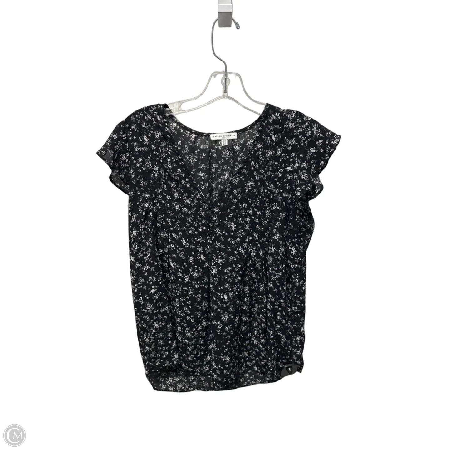 Top Sleeveless By Maison Damelie In Black & White, Size: S