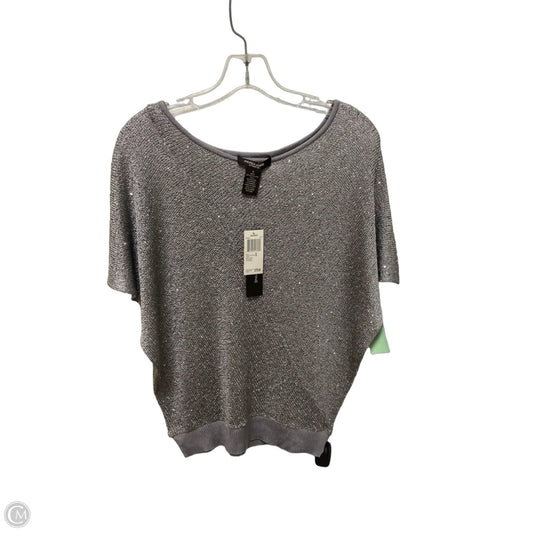 Top Short Sleeve By Andrea Jovine In Silver, Size: S