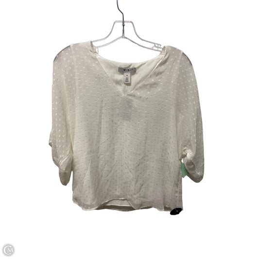 Top Short Sleeve By White House Black Market In White, Size: Xs