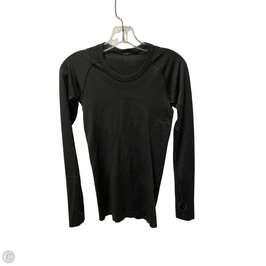 Athletic Top Long Sleeve Crewneck By Lululemon In Black, Size: S