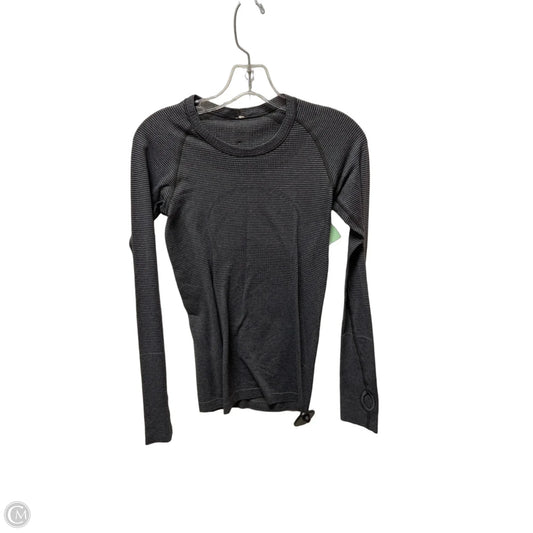 Athletic Top Long Sleeve Crewneck By Lululemon In Striped Pattern, Size: S