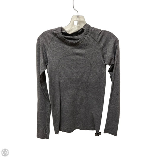 Athletic Top Long Sleeve Crewneck By Lululemon In Grey, Size: S