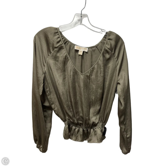 Top Long Sleeve By Michael By Michael Kors In Green, Size: S