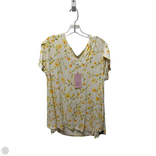 Top Short Sleeve By Clothes Mentor In Yellow, Size: 2x