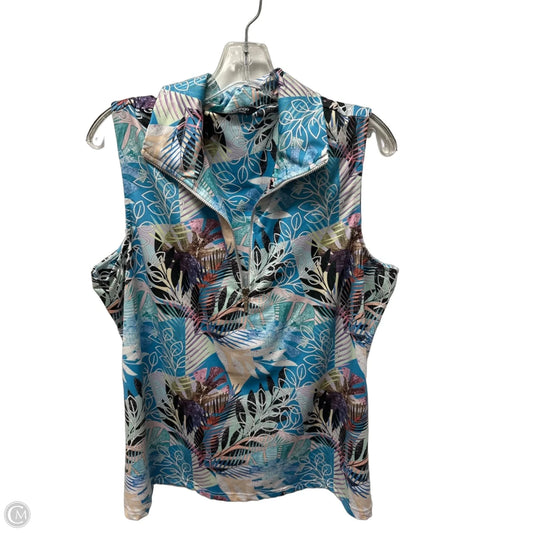 Top Sleeveless By Clothes Mentor In Tropical Print, Size: Xl