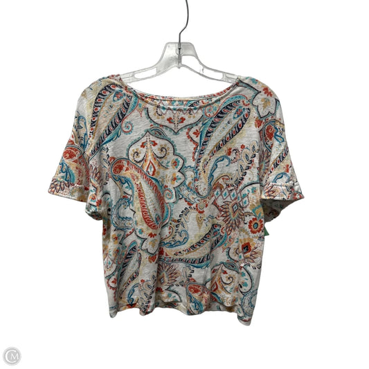 Top Short Sleeve By Chicos In Paisley Print, Size: S