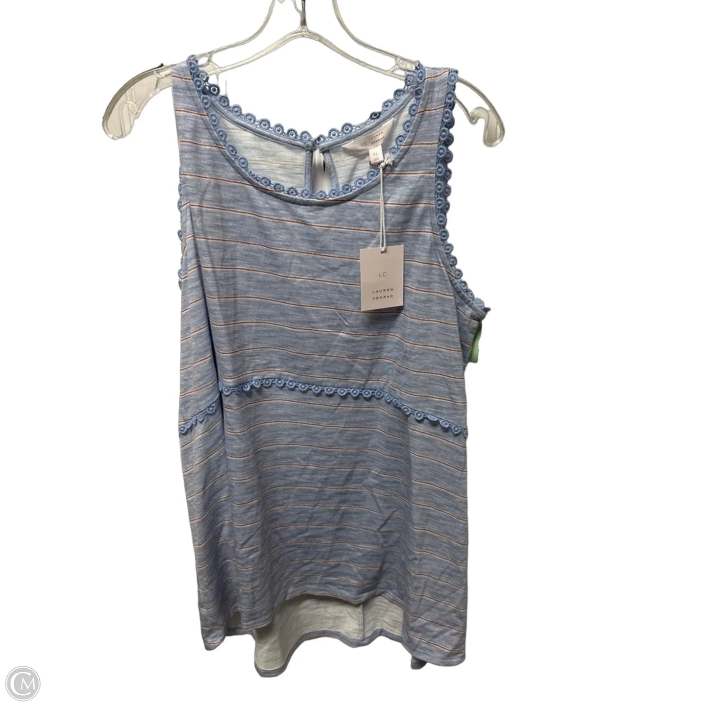 Top Sleeveless By Lc Lauren Conrad In Blue, Size: Xl