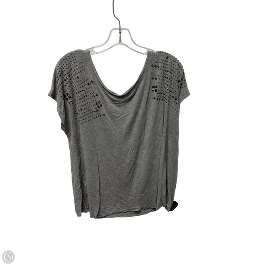 Top Short Sleeve By Ana In Grey, Size: 1x