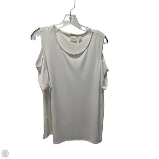 Top Short Sleeve By Chicos In White, Size: M