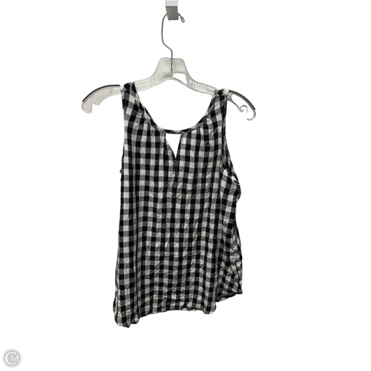 Top Sleeveless By Loft In Black & White, Size: Xs