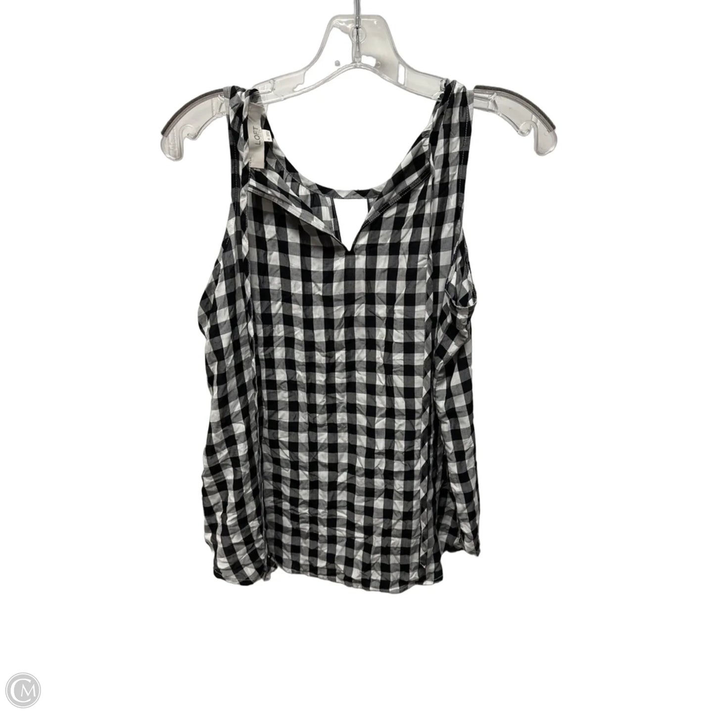 Top Sleeveless By Loft In Black & White, Size: Xs