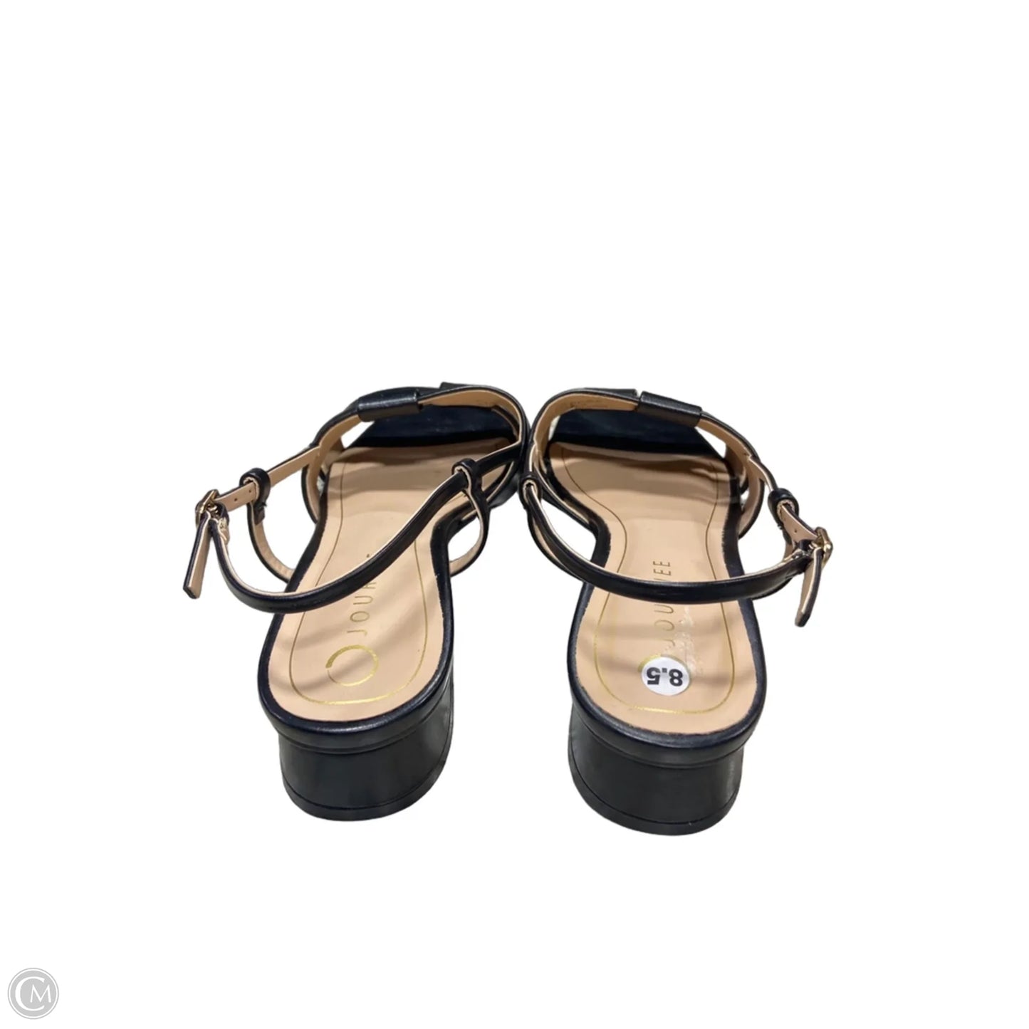 Sandals Heels Block By Journee In Black, Size: 8.5