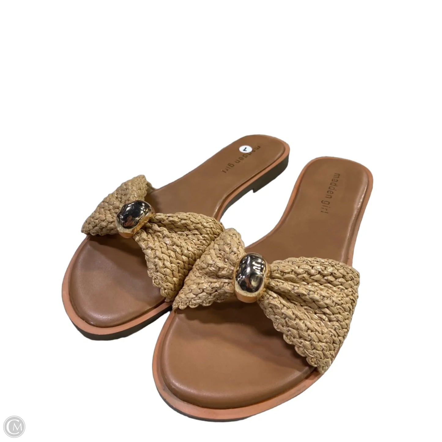 Sandals Flats By Madden Girl In Tan, Size: 7