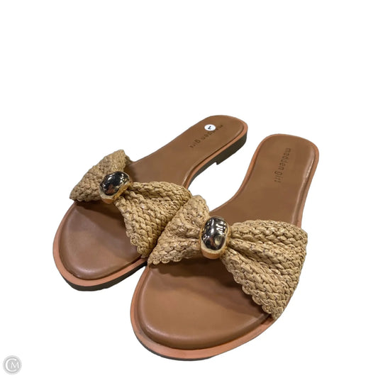 Sandals Flats By Madden Girl In Tan, Size: 7