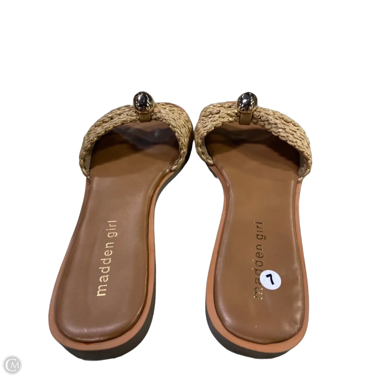 Sandals Flats By Madden Girl In Tan, Size: 7