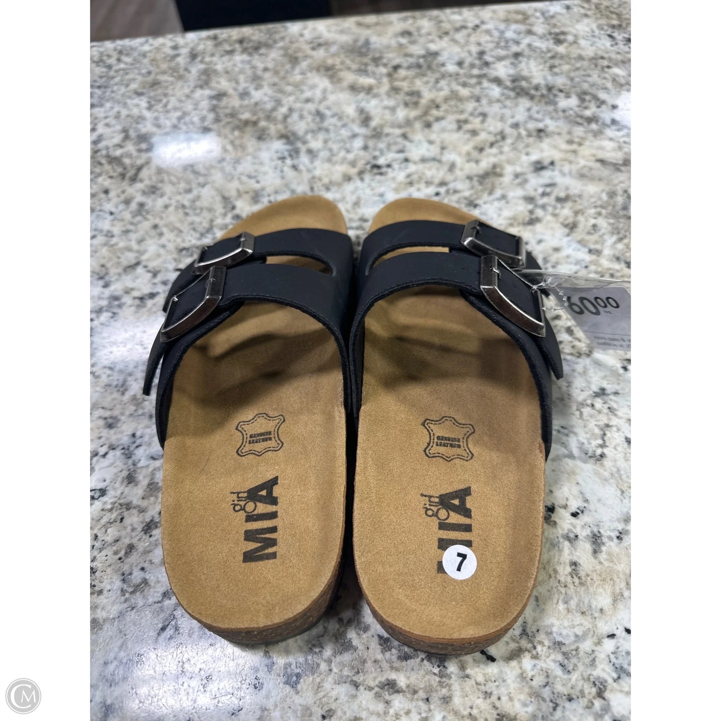 Sandals Flats By Mia In Black, Size: 7